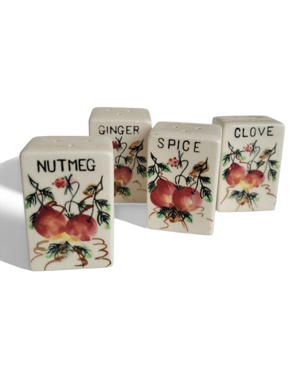 Vintage Ceramic Floral Spice Shaker Set Cottagecore